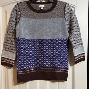 J. Crew Multicolor Patterned Sweater